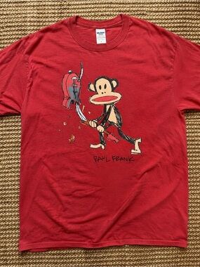 Paul Frank Red Julius Monkey Smash Graphic Tee